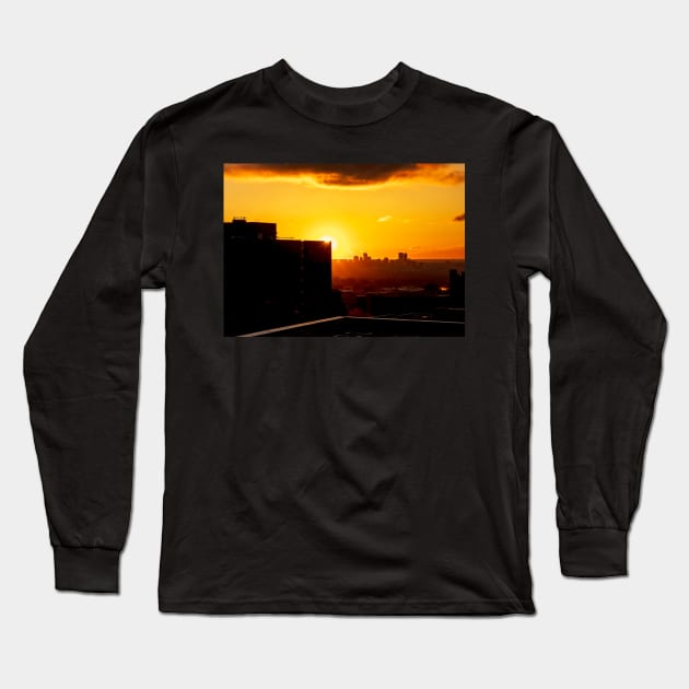 Sunrise Over Lakewood, Colorado Long Sleeve T-Shirt by jecphotography